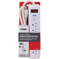 Surge Protector, 6 Outlets, 750 J, 1875, 3' Cord Nuna Depot Inc.