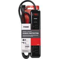 Surge Protector, 6 Outlets, 1000 J, 1875, 4' Cord Nuna Depot Inc.