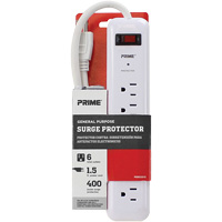 Surge Protector, 6 Outlets, 400 J, 1875 W, 2' Cord Nuna Depot Inc.