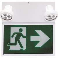 Running Man Exit Sign, LED, Battery Operated/Hardwired, 12" L x 12 1/2" W, Pictogram Nuna Depot Inc.