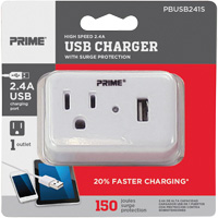 Prime&reg; USB Charger with Surge Protector Nuna Depot Inc.
