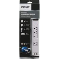 USB Charging Surge Protectors, 4 Outlets, 1200 J, 1875 W, 4' Cord Nuna Depot Inc.