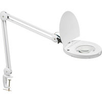 LED Magnifier with A-Bracket, 3 Diopter, LED Light, 47" Arm, C-Clamp, White Nuna Depot Inc.