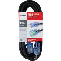 All-Rubber Extension Cord, Outdoor, SJOOW, 14/3 AWG, 15 A, 25' Nuna Depot Inc.