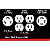 G&eacute;n&eacute;ratrice &agrave; essence &agrave; d&eacute;marreur &eacute;lectrique, 10000 W de surtension, 7500 W nominale, 120 V/240 V, R&eacute;servoir de 25 L Nuna Depot Inc.