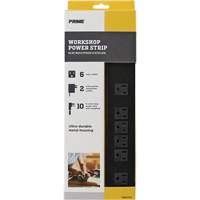 Metal Workshop Power Strip, 6 Outlet(s), 10', 15 A, 1875 W, 125 V Nuna Depot Inc.