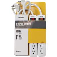 Power Strip 2-Pack, 6 Outlet(s), 3', 15 A, 1875 W, 125 V Nuna Depot Inc.