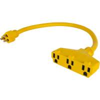 Extension Power Adapter, Outdoor, STOW, 12/3 AWG, 15 A, 3 Outlet(s), 2' Nuna Depot Inc.