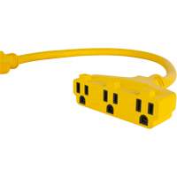 Extension Power Adapter, Outdoor, STOW, 12/3 AWG, 15 A, 3 Outlet(s), 2' Nuna Depot Inc.