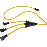 W-Style Power Adapter, Outdoor, STOW, 12/3 AWG, 15 A, 3 Outlet(s), 2' Nuna Depot Inc.