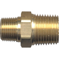 Reducing Hex Nipple, Brass, 1/2" x 3/8", NPT x NPT Nuna Depot Inc.