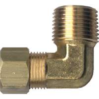 90° Pipe Elbow Fitting, Tube x Male Pipe, Brass, 1/4" x 1/2" Nuna Depot Inc.