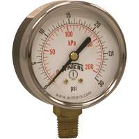 Economy Pressure Gauge, 2-1/2" , 0 - 30 psi, Bottom Mount, Analogue Nuna Depot Inc.