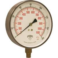 Contractor Pressure Gauge, 4-1/2" , 0 - 160 psi, Bottom Mount, Analogue Nuna Depot Inc.